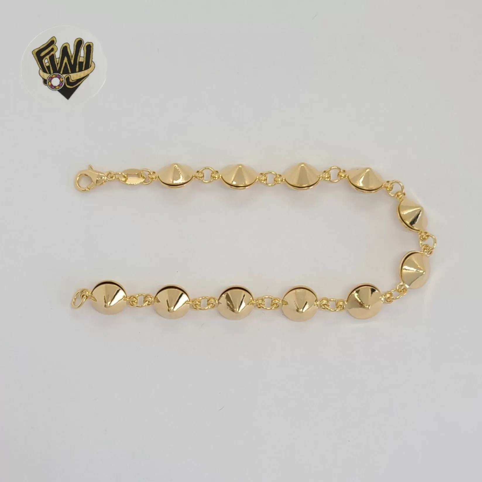 (1-0727) Gold Laminate - 8mm Alternative Link Bracelet - BGF