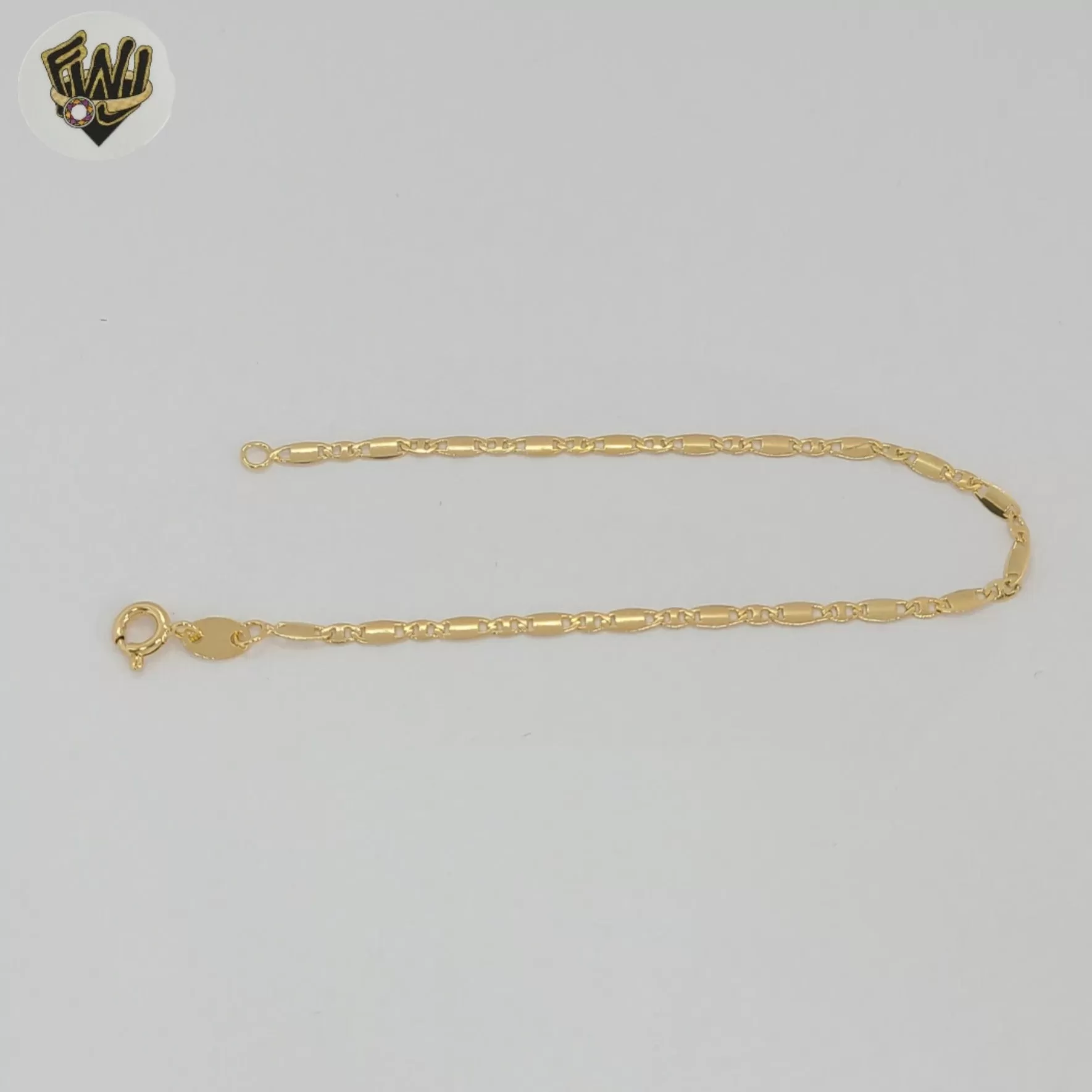 (1-0779) Gold Laminate - 2.5mm Mariner Bracelet - BGF