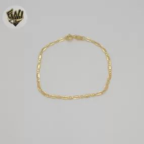 (1-0779) Gold Laminate - 2.5mm Mariner Bracelet - BGF