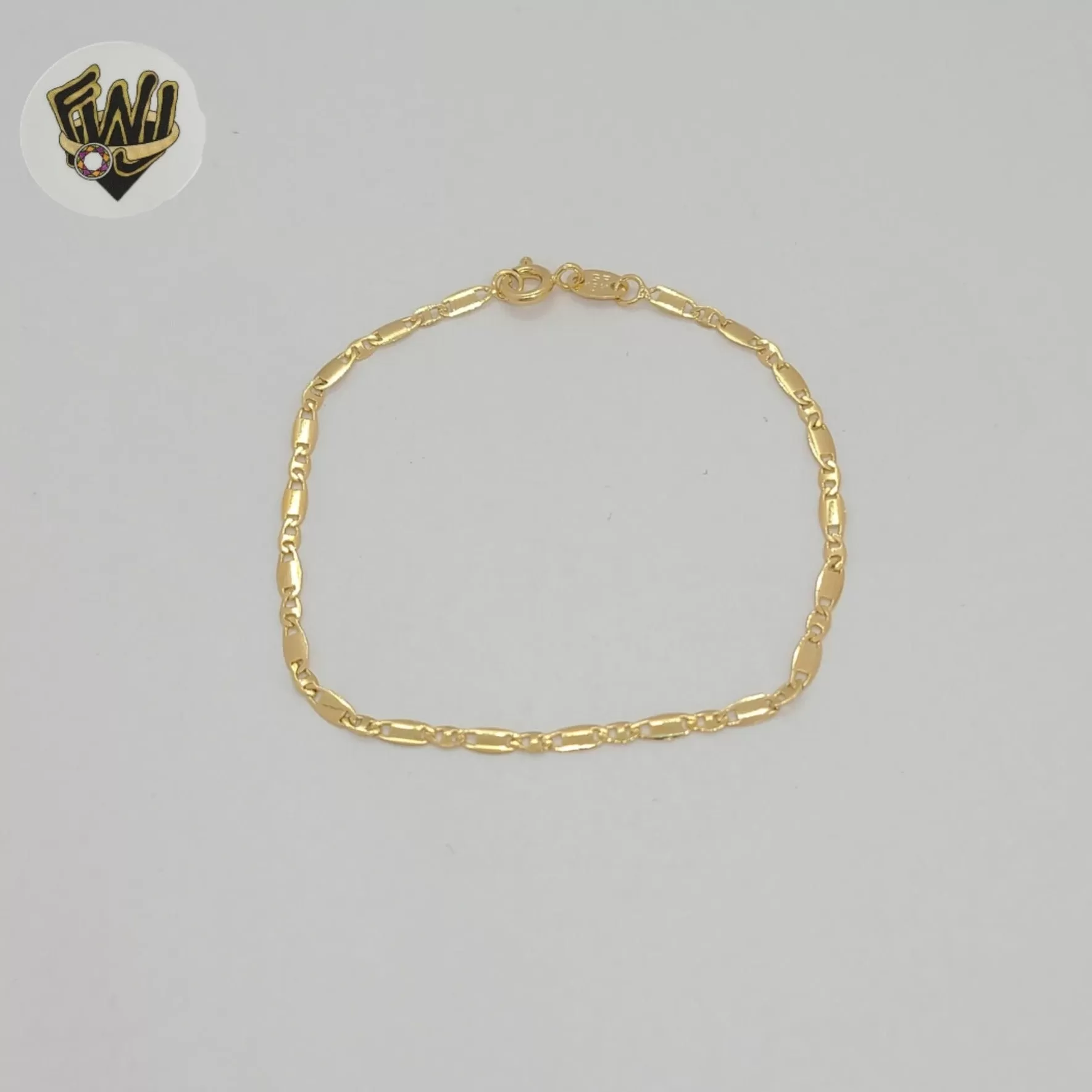 (1-0779) Gold Laminate - 2.5mm Mariner Bracelet - BGF