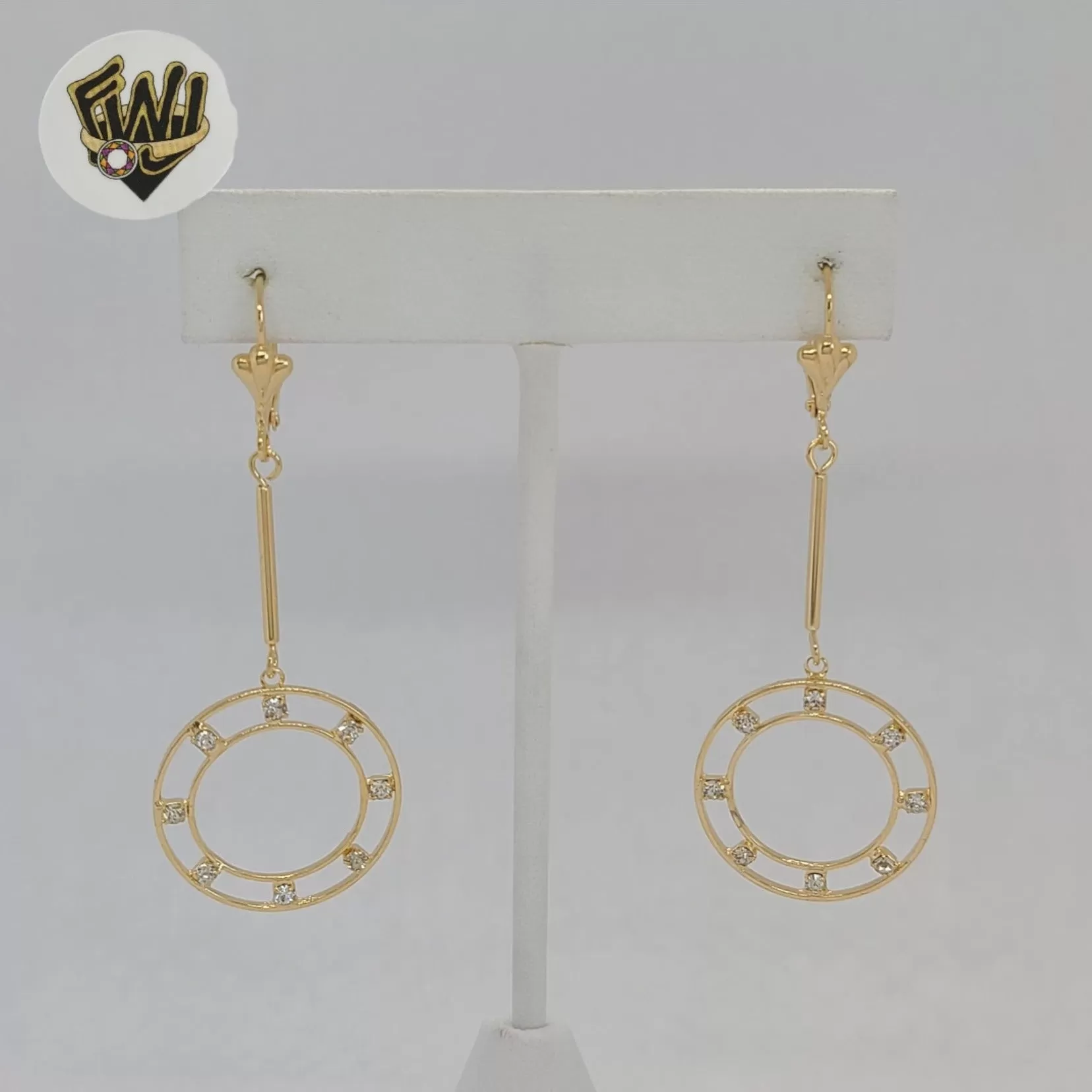 (1-1238-3) Gold Laminate - Long Earrings - BGF