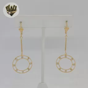 (1-1238-3) Gold Laminate - Long Earrings - BGF