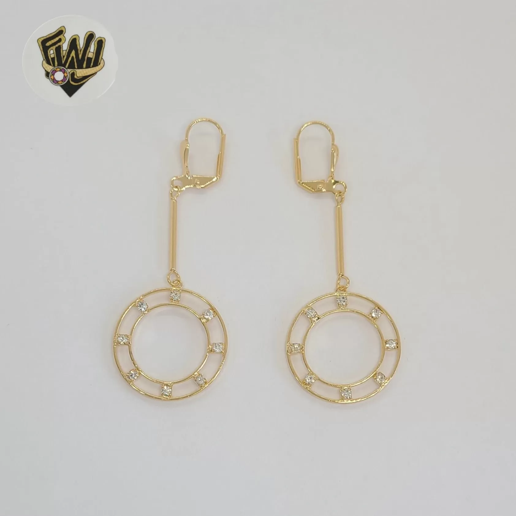 (1-1238-3) Gold Laminate - Long Earrings - BGF