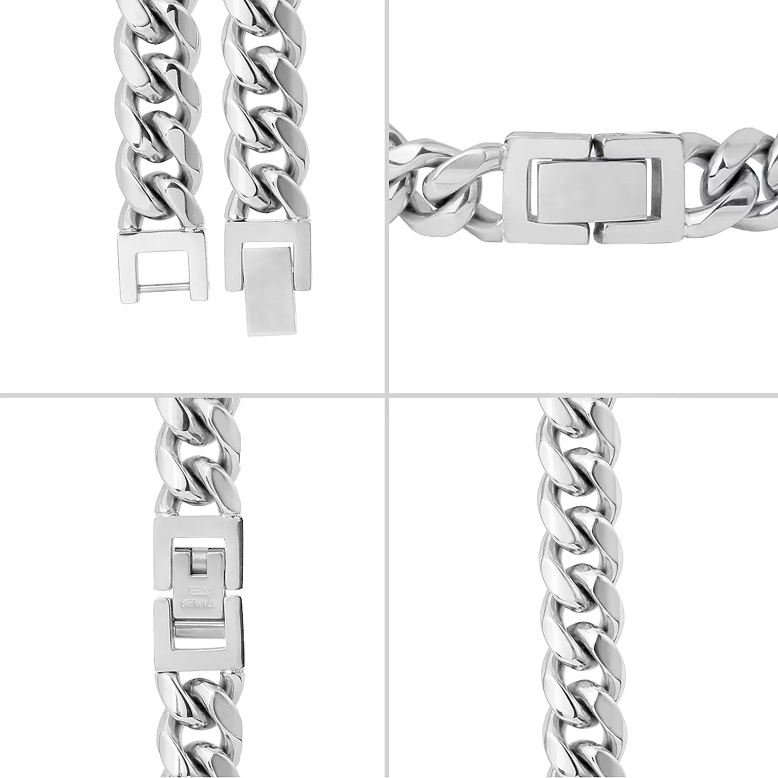 10mm Miami Cuban Link Bracelet in White Gold - KRKC