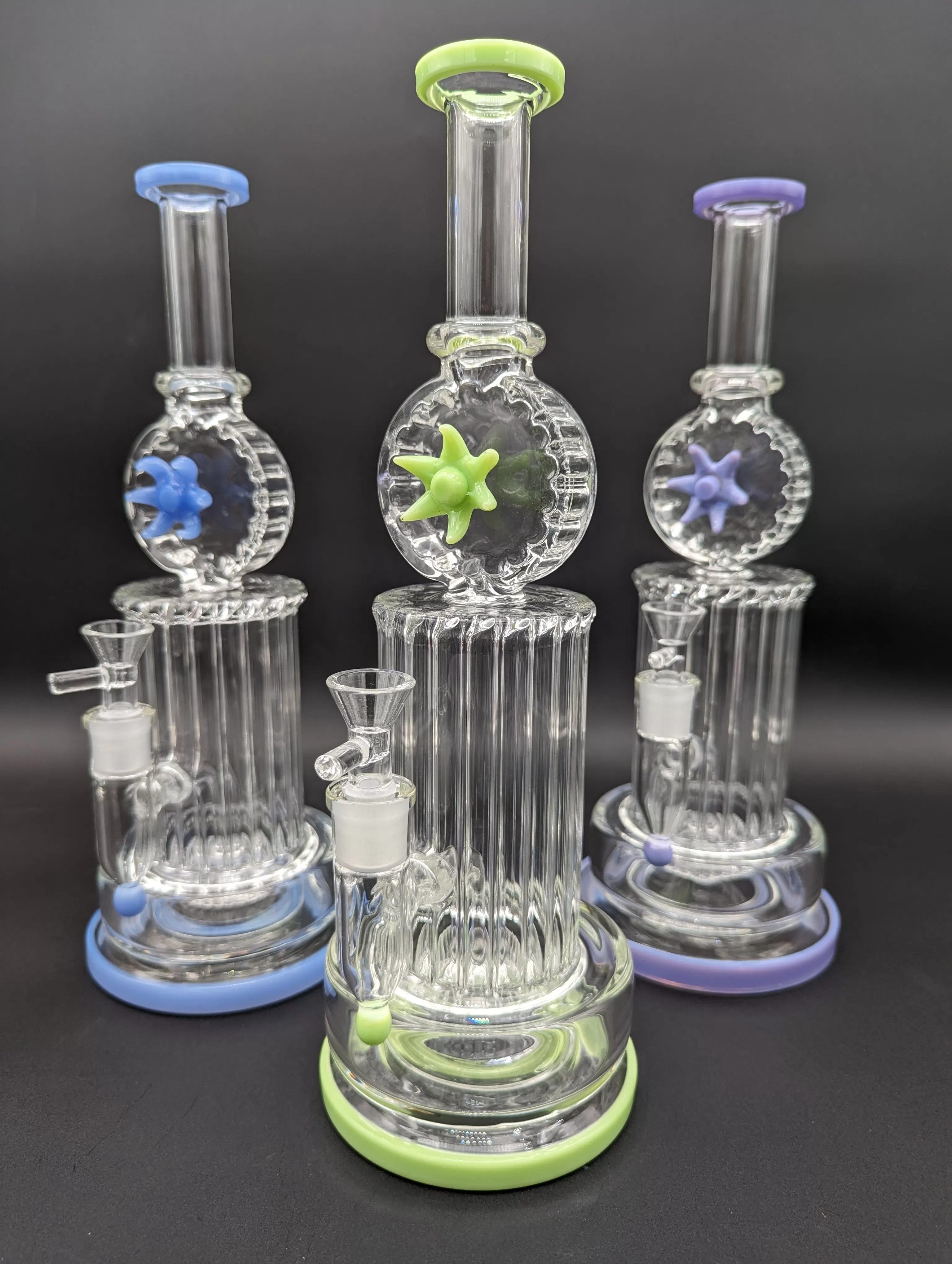 13 Crystal Glass Ripper Tubes