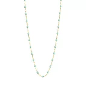 18K Gold and Jade Resin Beaded Classic Necklace