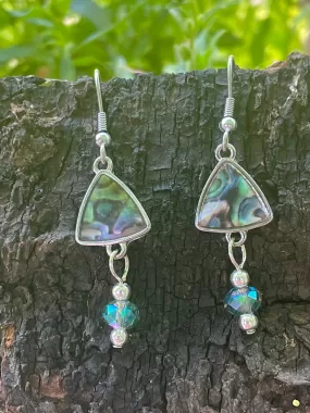 Abalone Triangle Earrings