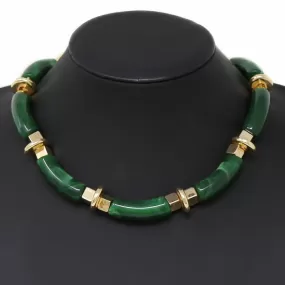 Acetate Tube Beaded Short Necklace