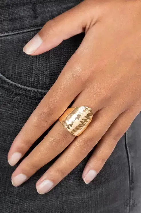 Basic Instincts Gold Ring - Paparazzi Accessories