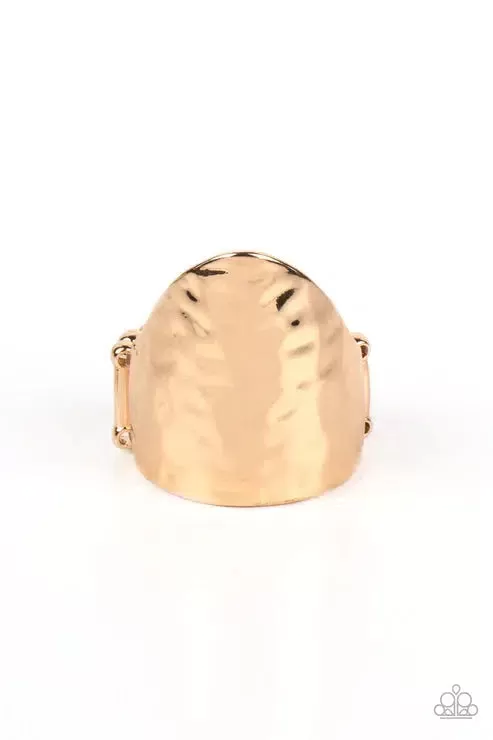 Basic Instincts Gold Ring - Paparazzi Accessories