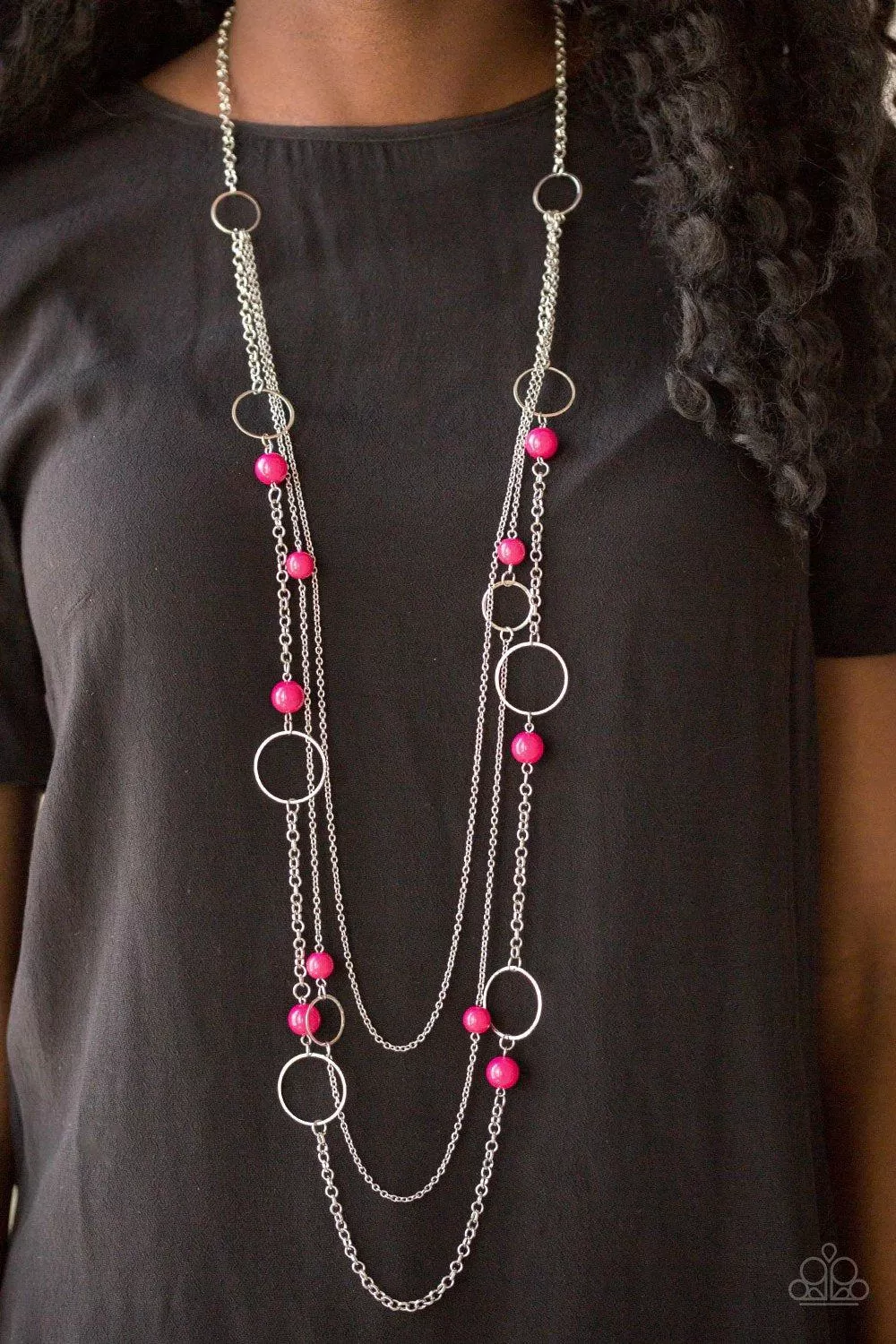 Beachside Babe  Pink Necklace - Paparazzi Accessories