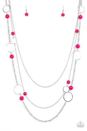 Beachside Babe  Pink Necklace - Paparazzi Accessories