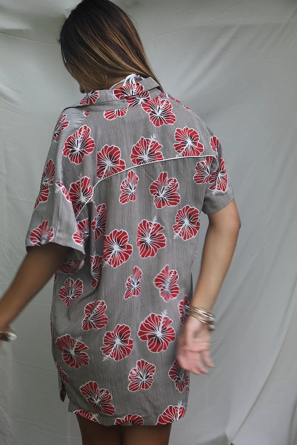 Benoa Swim Aloha Shirt Dress in OG Hapa