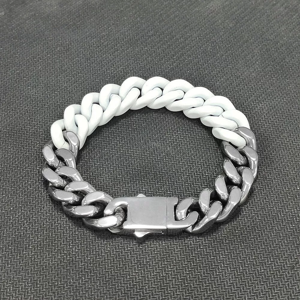 BiColor Cuban Bracelet