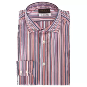 Big & Tall TD Collection Orange Multi Stripe Button Down Sport Shirt