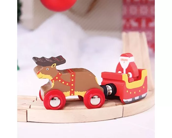 Bigjigs Santa Sleigh With Reindeer