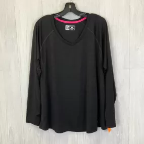 Black Athletic Top Long Sleeve Crewneck Rbx, Size 2x