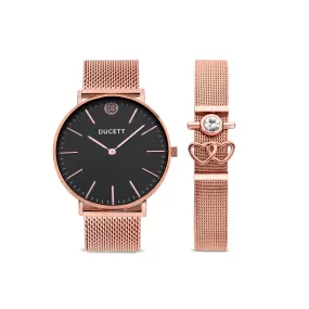 Black mesh   Mesh bracelet luxe rosé gold