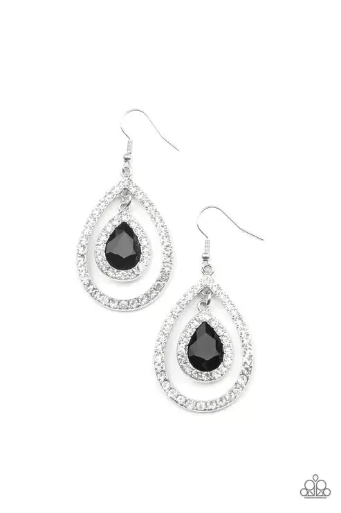 Blushing Bride Black Earrings - Paparazzi Accessories