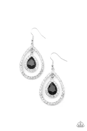 Blushing Bride Black Earrings - Paparazzi Accessories