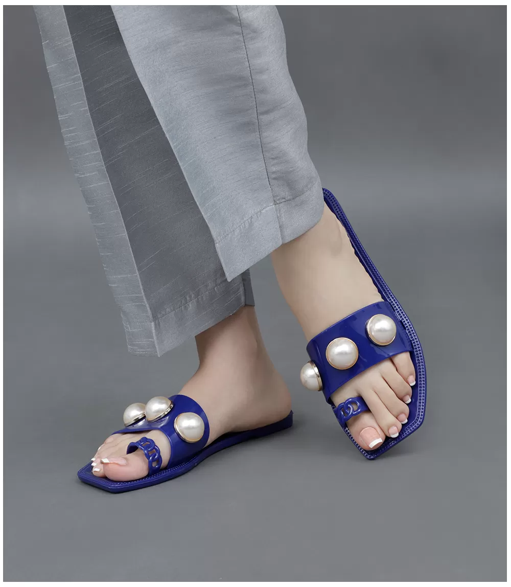 BW7107-NAVY-Women Casual Slipper