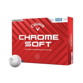 Callaway Chrome Soft Triple Track 2024 White  (1 Dozen)