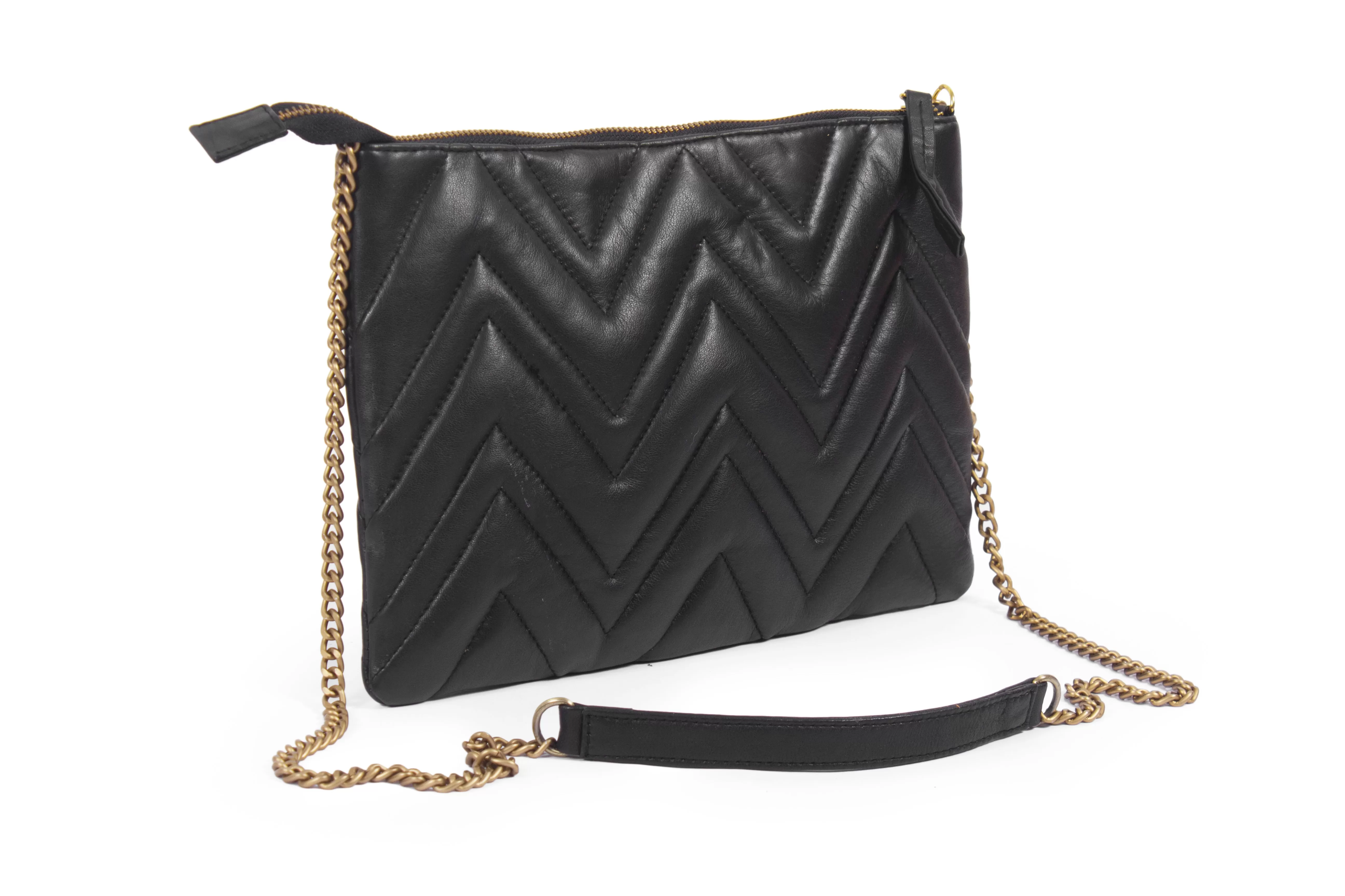 Chloé-Quilted Leather Flat Clutch-Black