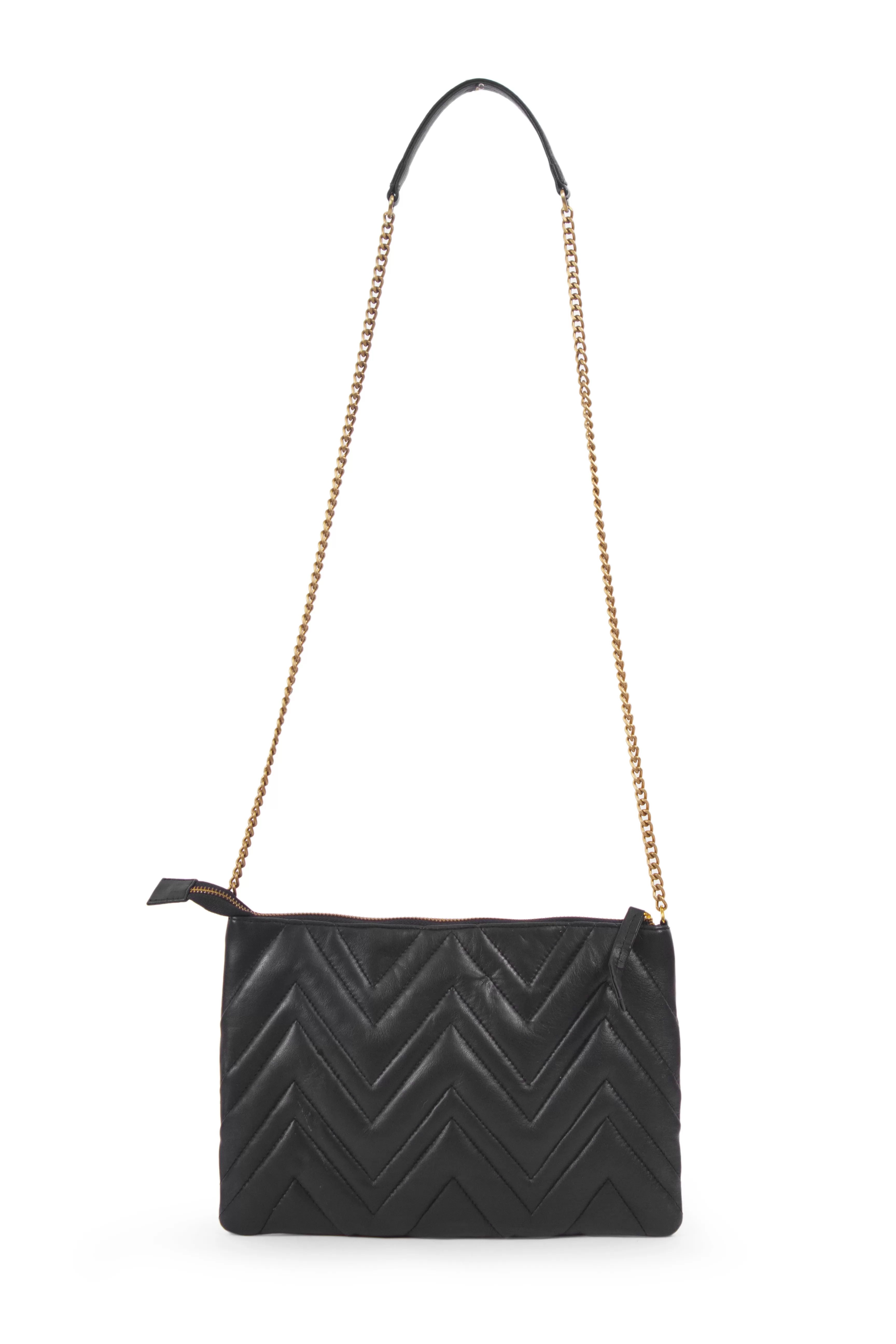 Chloé-Quilted Leather Flat Clutch-Black