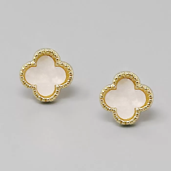 Clover Shape Stud Earrings