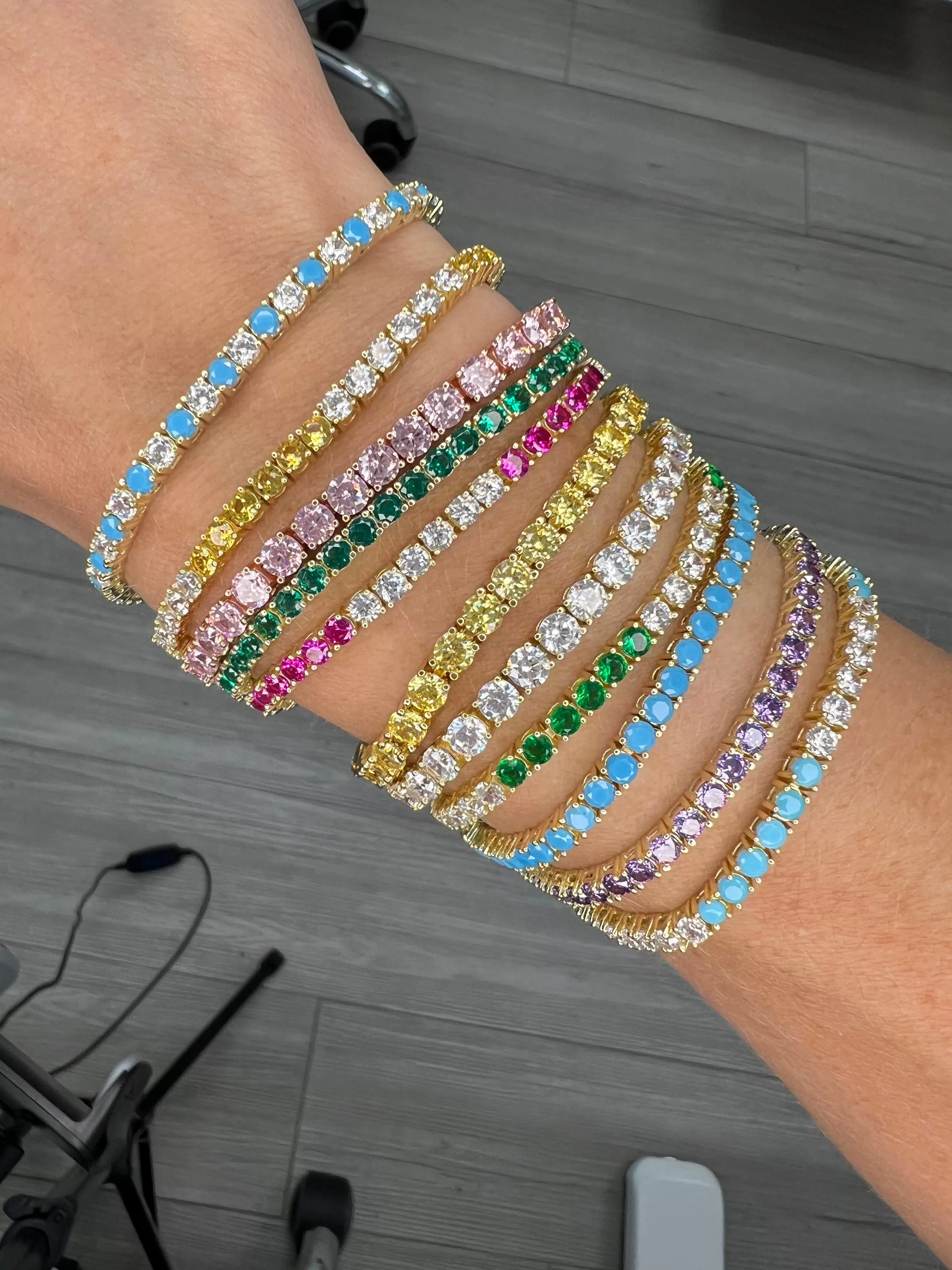 Color Diamond Tennis Bracelets