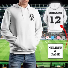 Custom Number&Name Hoodie Football Multicolor Hoodie with Design Over Size Hooded Pullover Personalized Loose Hoodie Top Outfits For World Cup 2022