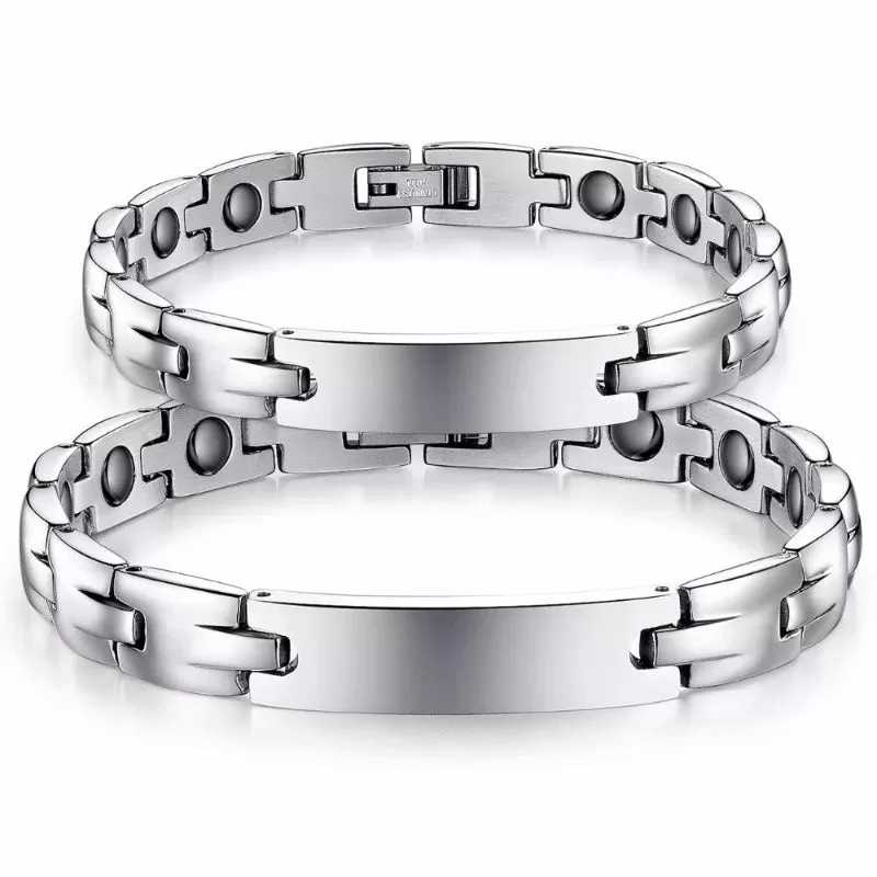 Customized Engraved Couple Bracelets