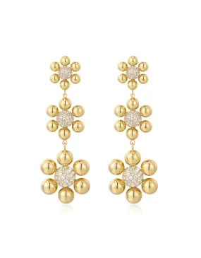 Daisy Statement Earrings- Gold