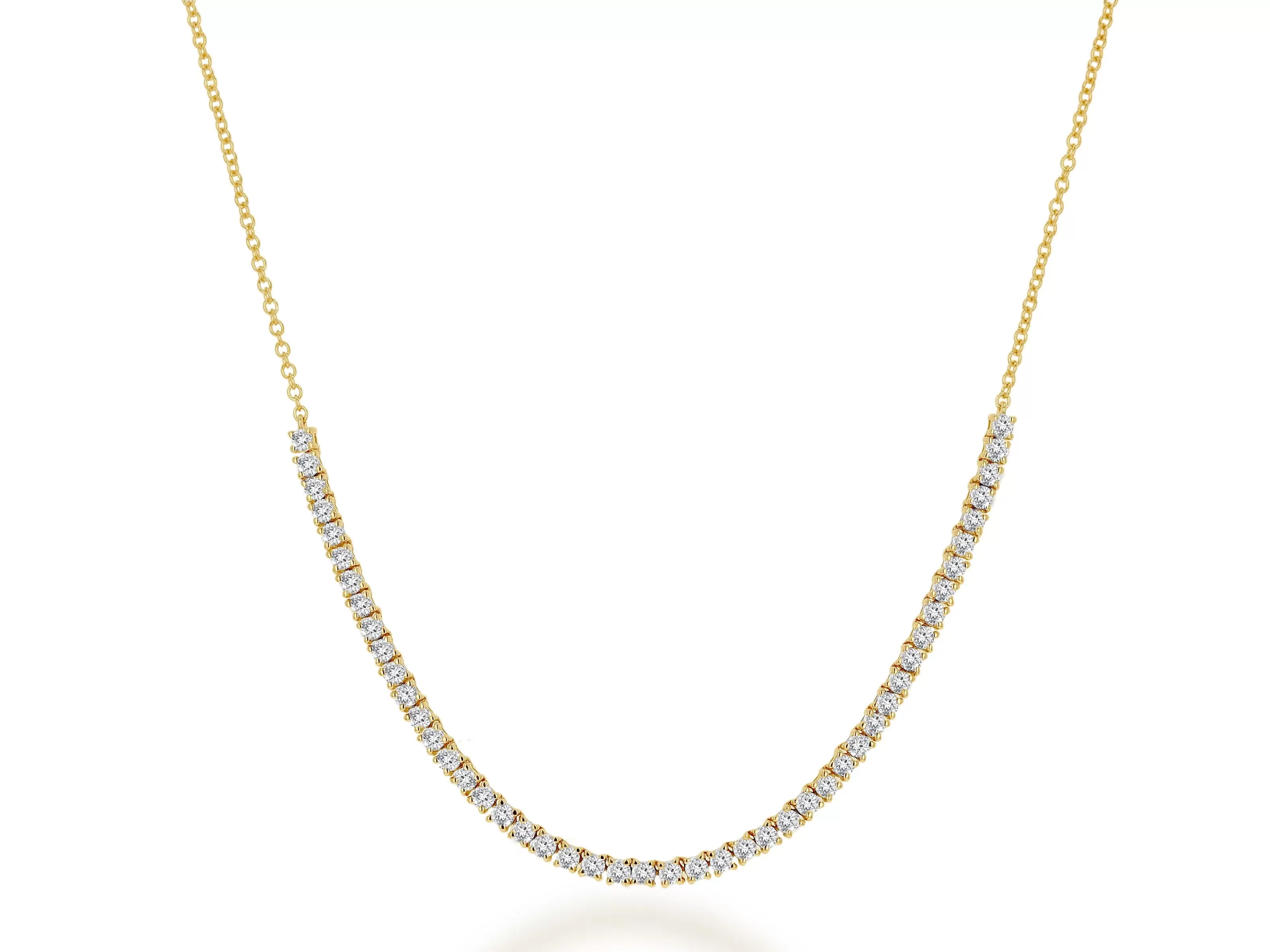 Diamond Frontal Tennis Necklace