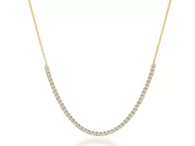 Diamond Frontal Tennis Necklace