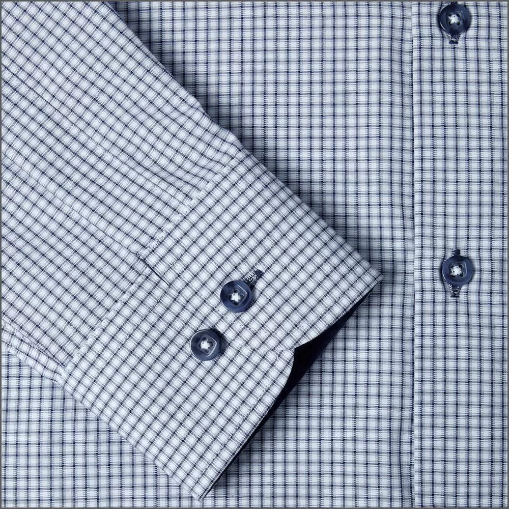 Drifter Ivano Blue & White Check Shirt<>