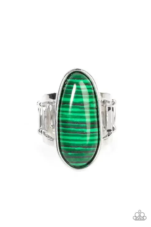 Eco Expression Green Ring - Paparazzi Accessories