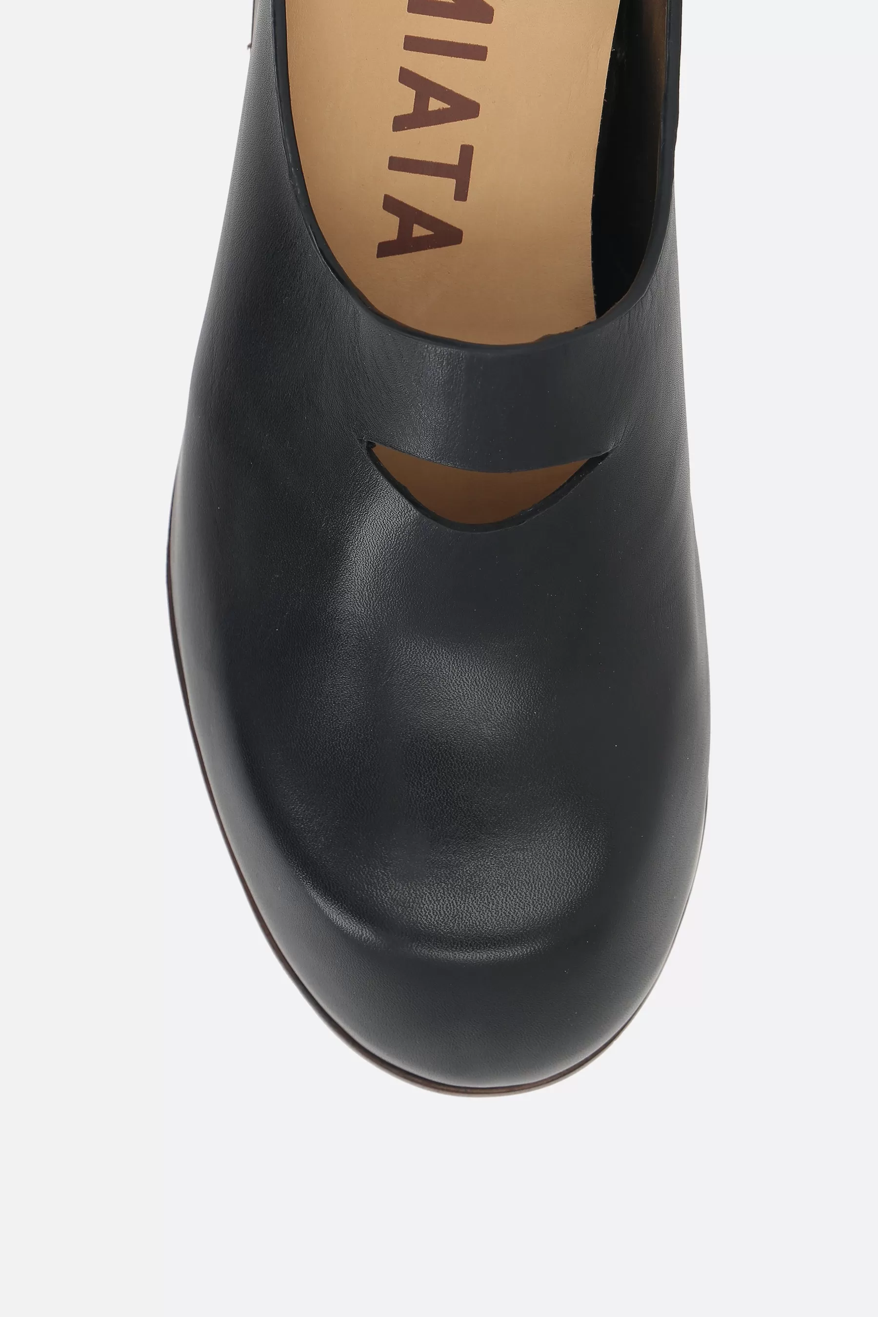 Elba smooth leather flat mules