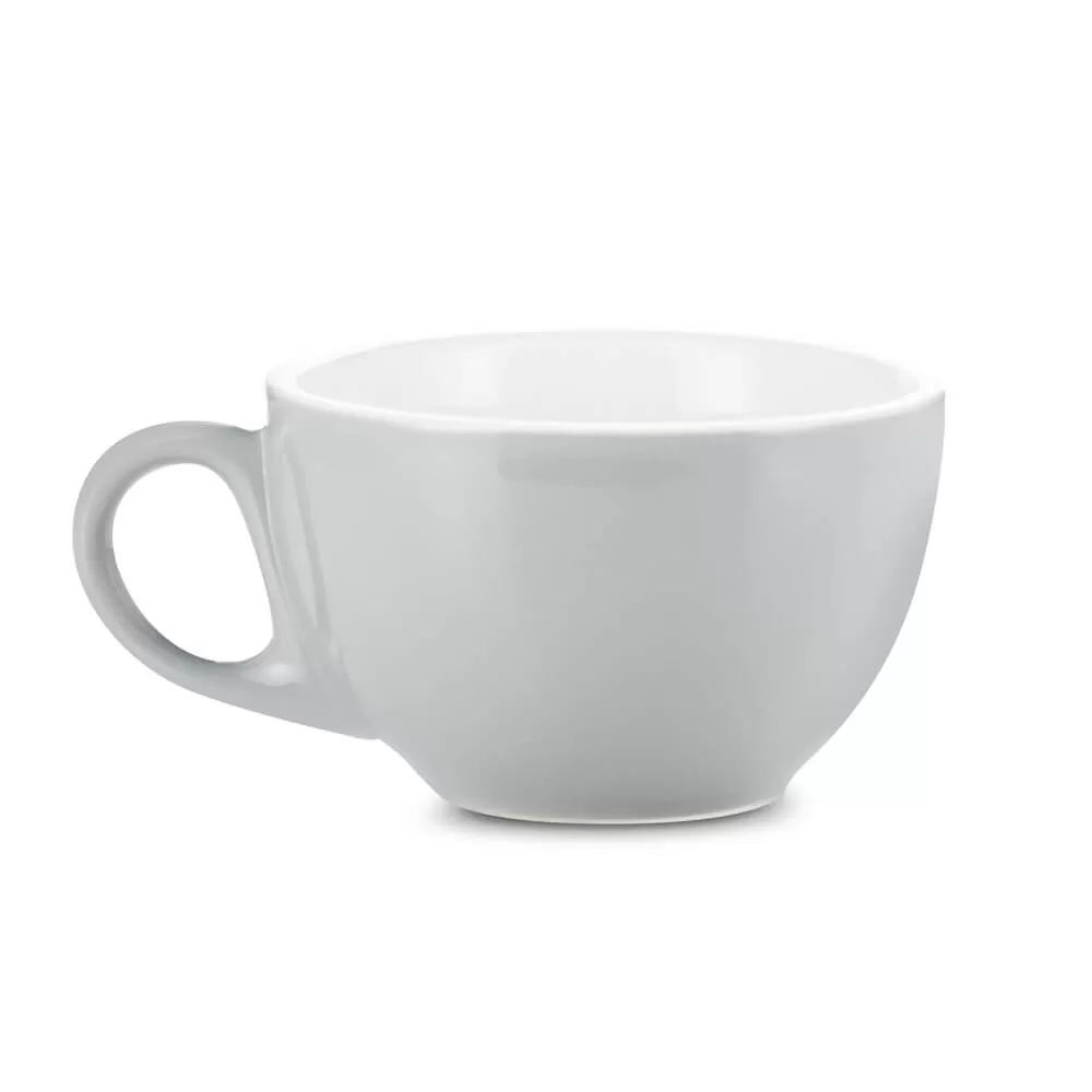 Espresso Parts Porcelain Latte Cup & Saucer - Gray (8oz/252ml)