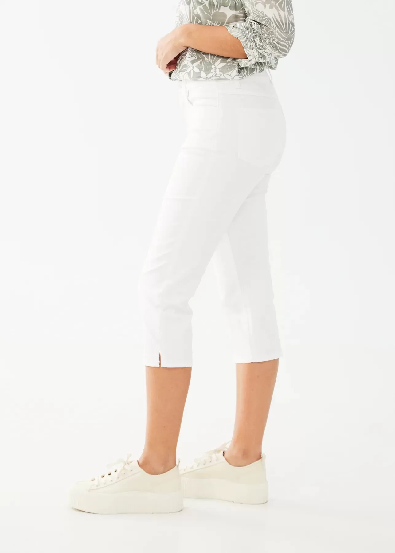 FDJ Olivia Slim Capri | White