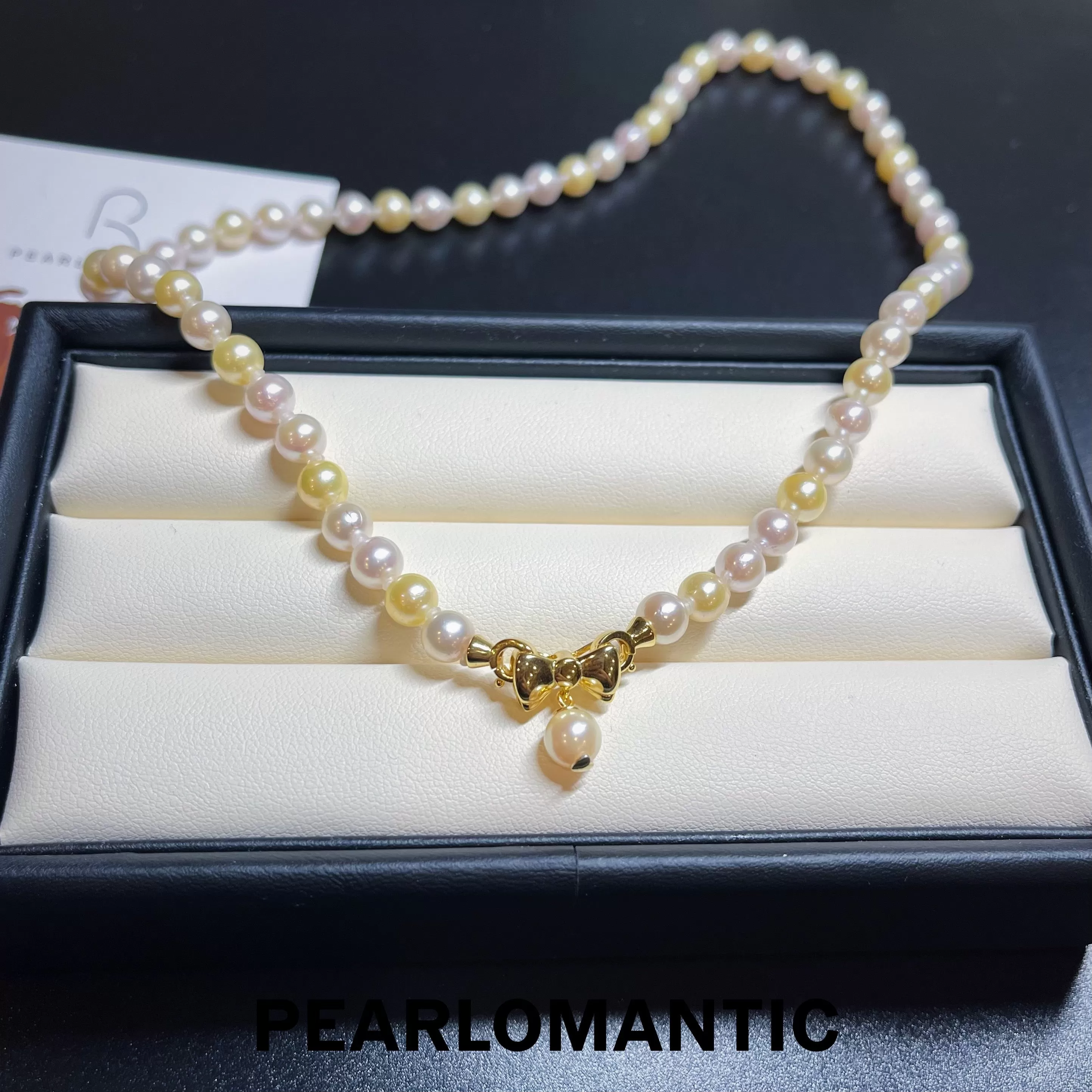 [Fine Jewelry] Akoya 6-7mm Pearl Necklace w/ Silver Multi-purpose Bowtie Clasp