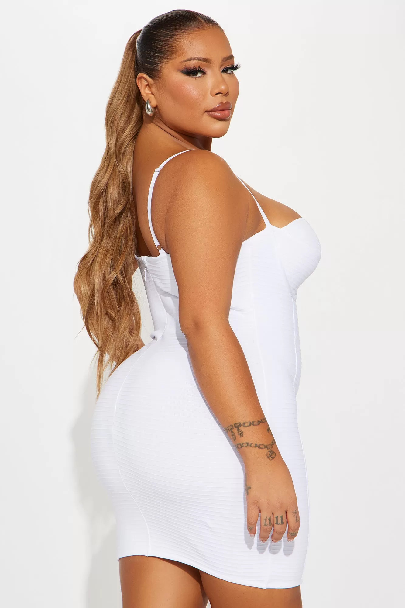 Fiora Bandage Micro Mini Dress - White