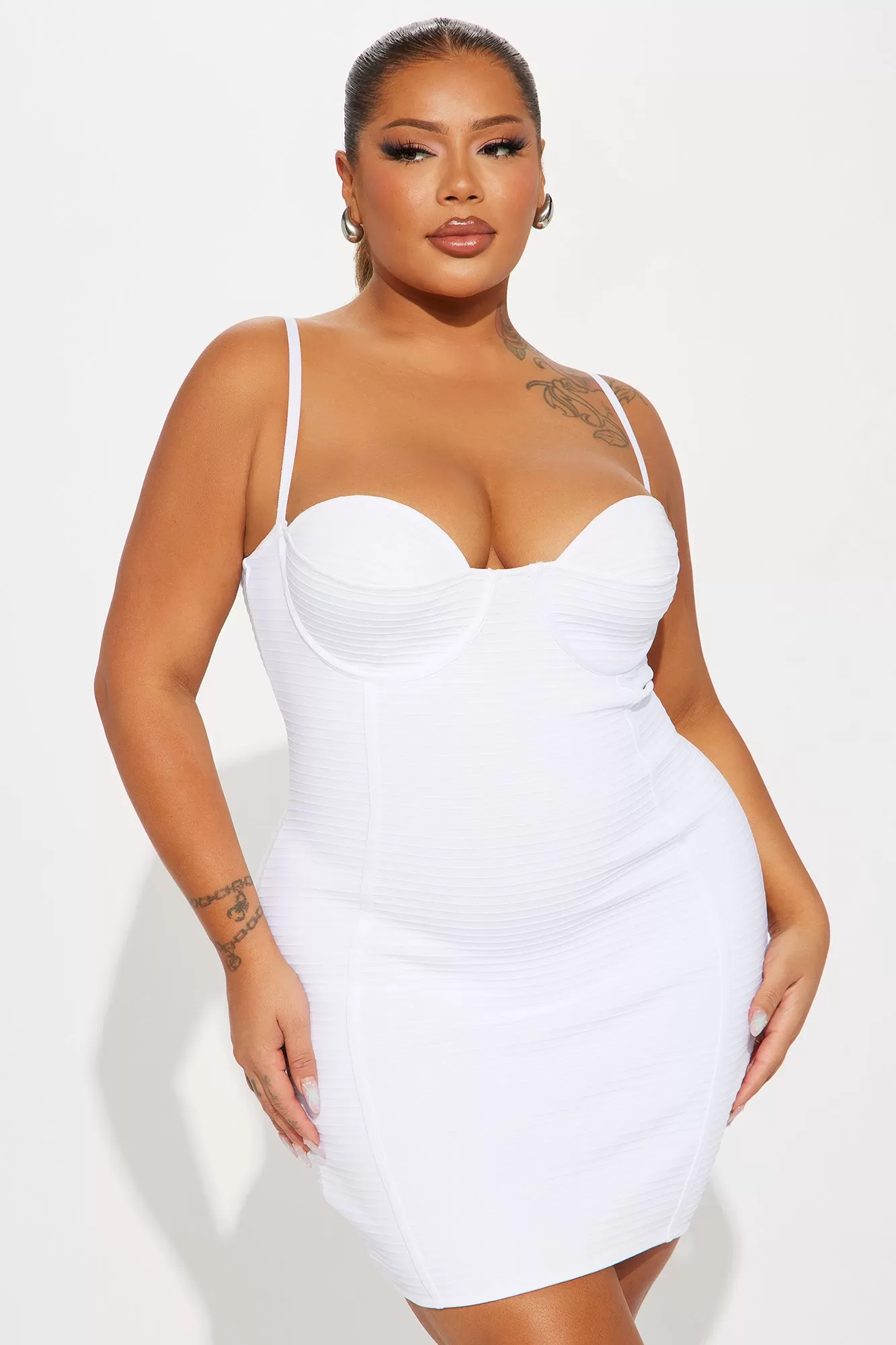 Fiora Bandage Micro Mini Dress - White