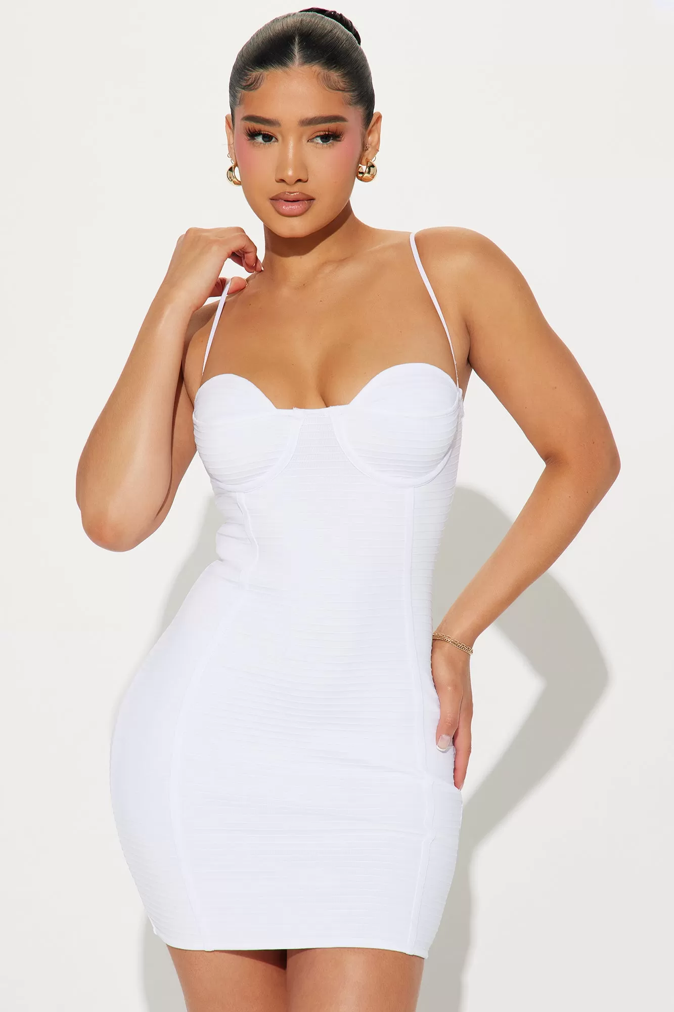 Fiora Bandage Micro Mini Dress - White