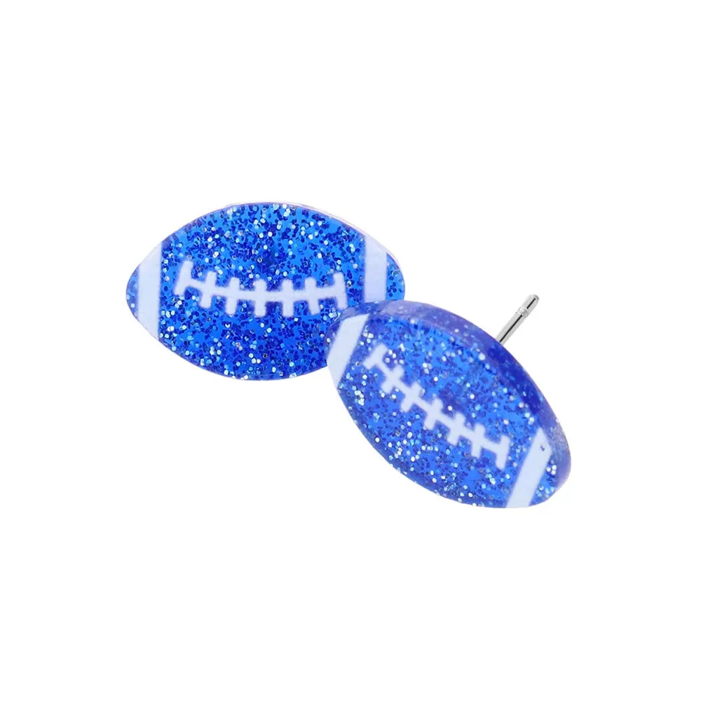 Football Game Day Resin Stud Earrings