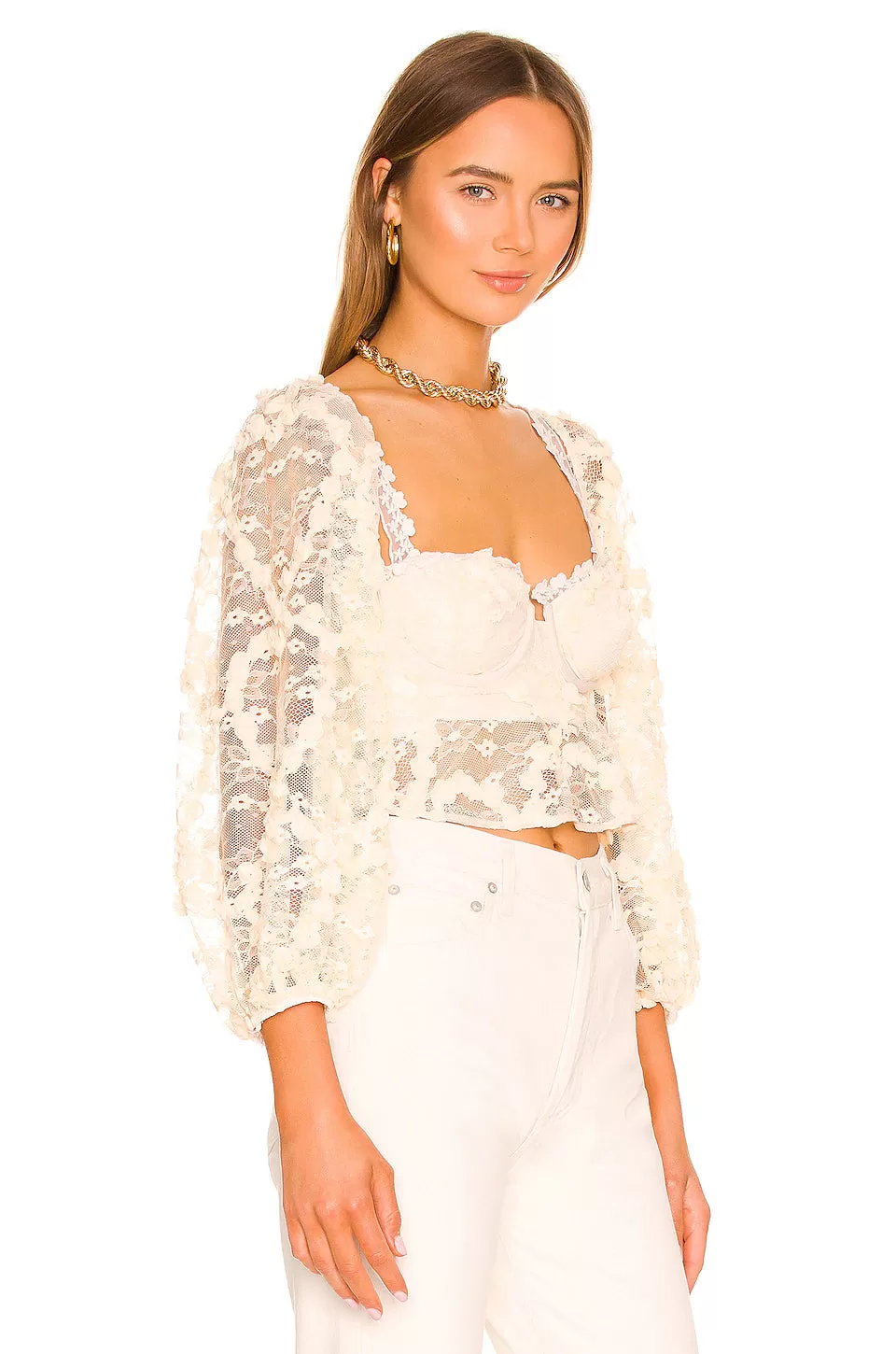 For Love and Lemons Ysabelle Crop Top