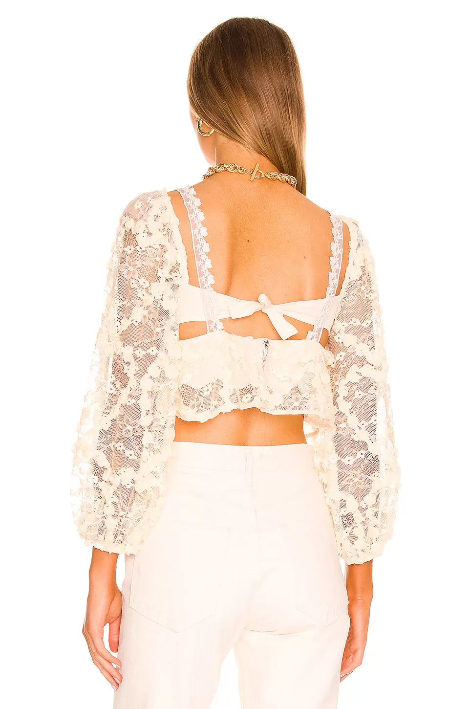 For Love and Lemons Ysabelle Crop Top