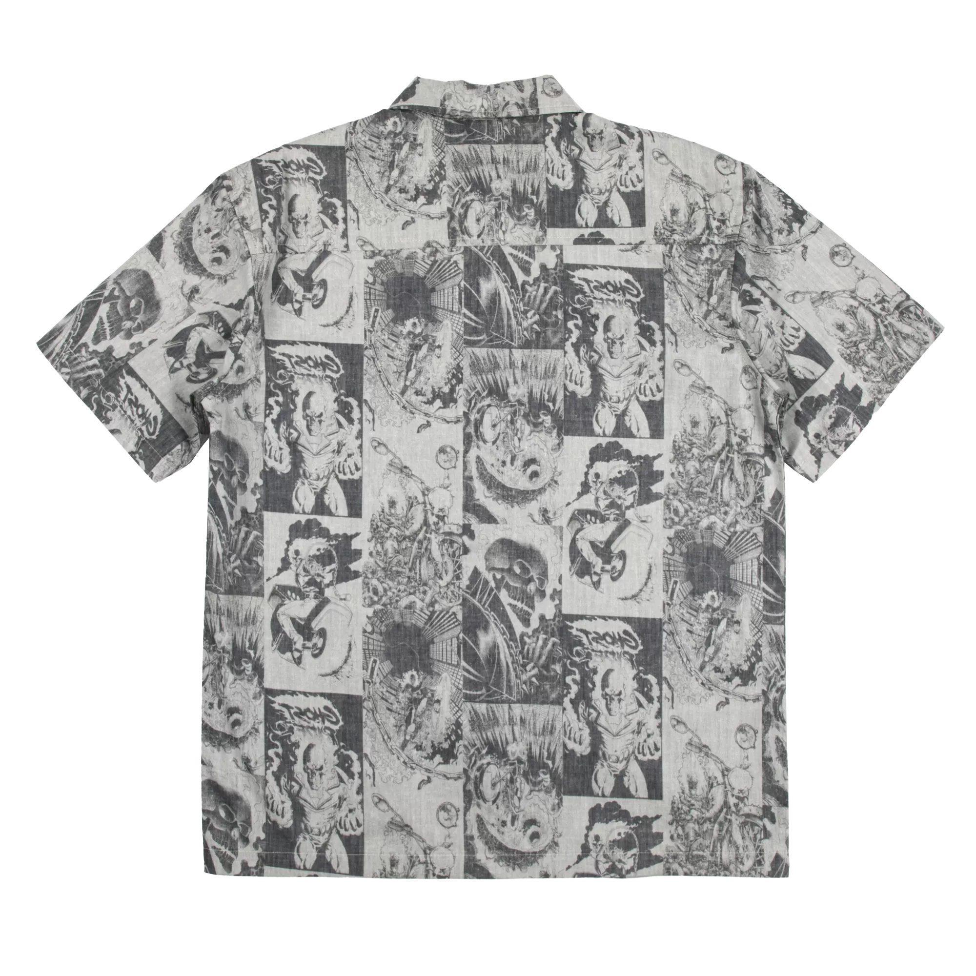 Ghost Rider All Over Comic Print Button-Down Shirt