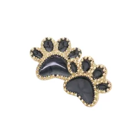 Glittered Paw Stud Earrings