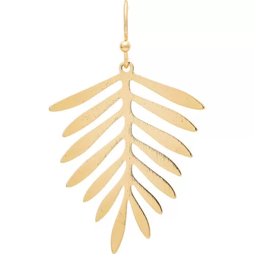 Gold Fern Leaf Earrings